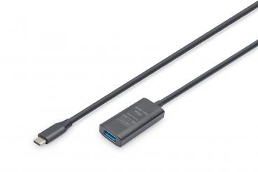 Aktives USB 3.2 Gen1 5G Verlängerungskabel, USB-C - USB-A, 5m 