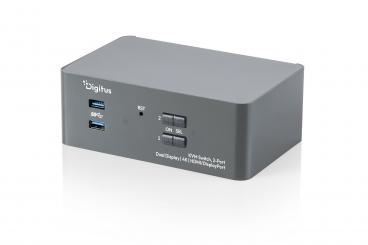 KVM-Switch, 2-Port, Dual-Display, 4K, HDMI/DisplayPort 